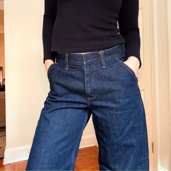 Abercrombie & Fitch Dark Blue Trouser Jeans - Picture 1 of 6